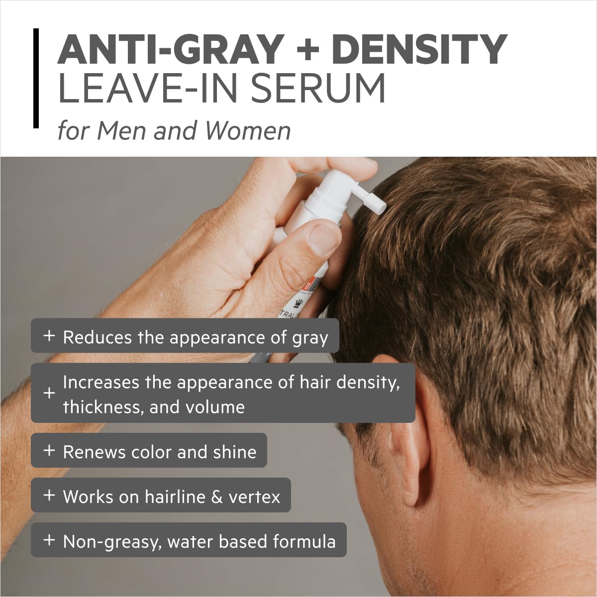 DS Labs Spectral Extra Strength Hair Density Serum 60mL – 3 Pack | Lightweight Leave-In for Fuller, Thicker-Looking Hair
