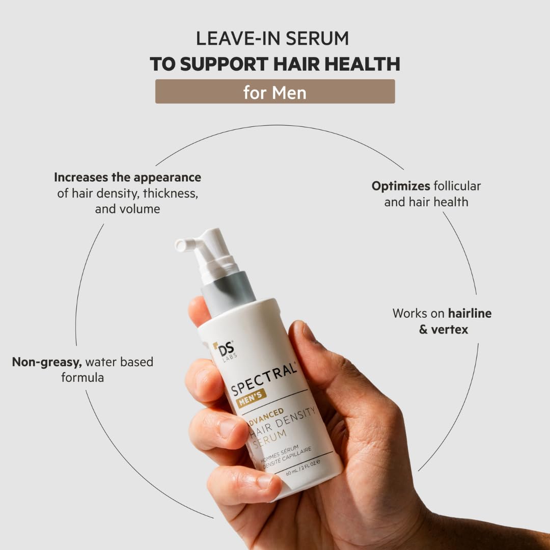 DS Laboratories Spectral Men’s Hair Density Serum 60mL – Lightweight Leave-In for Fuller, Thicker Hair