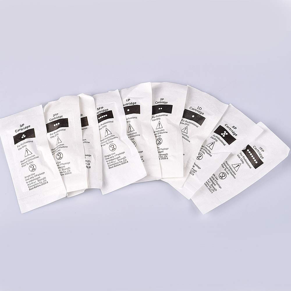 DuBeauty 50pcs Permanent Makeup Needle Cartridges – 1P 3P 5P 5F 7F (Disposable, 316 Stainless)