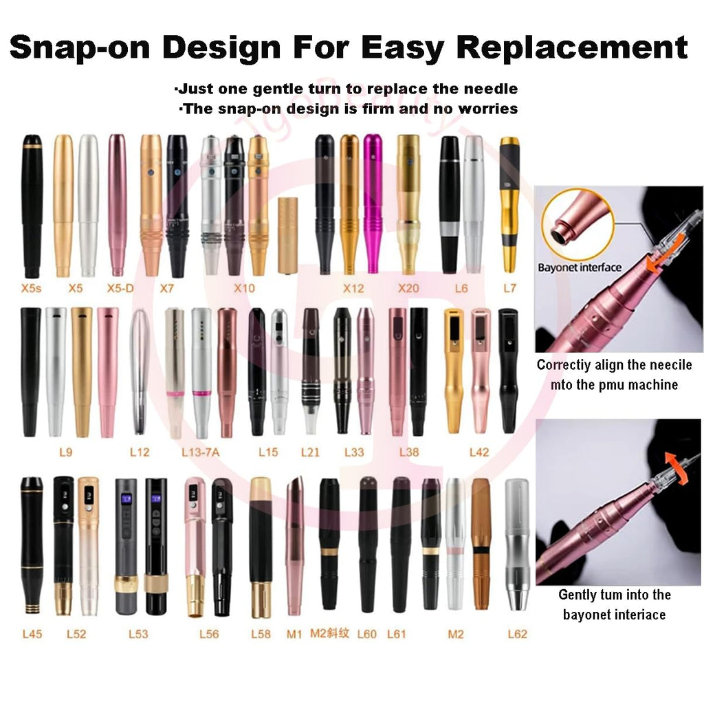 DuBeauty 50pcs Permanent Makeup Needle Cartridges – 1P 3P 5P 5F 7F (Disposable, 316 Stainless)
