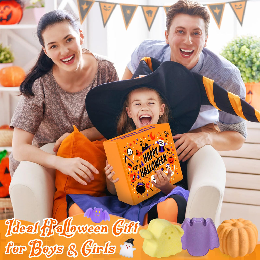 Duchong 9-Pack Halloween Bath Bombs for Kids – Surprise Toy Inside, Treat Bags Gift