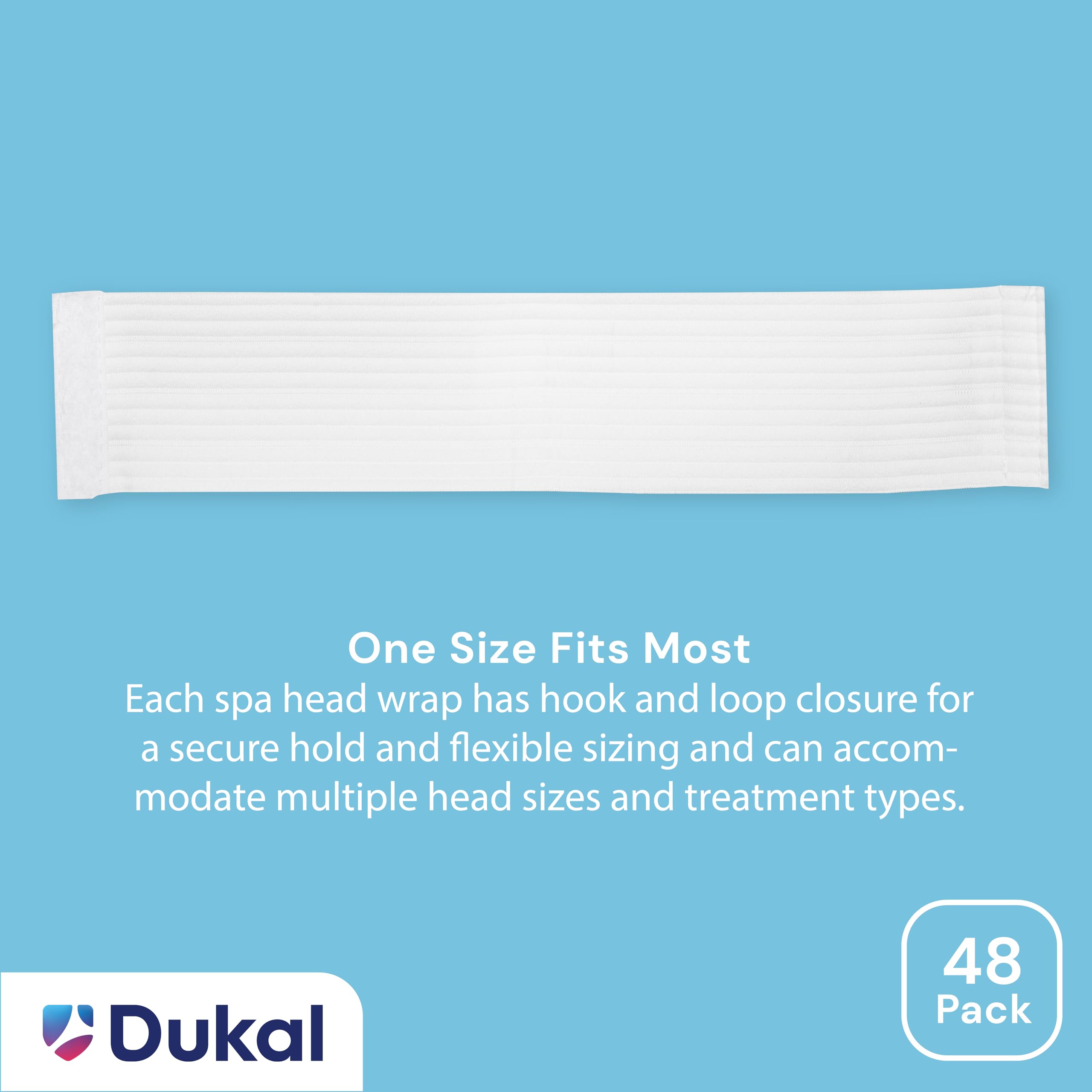 Dukal Disposable Stretchable Headband with Closure – 48 Count