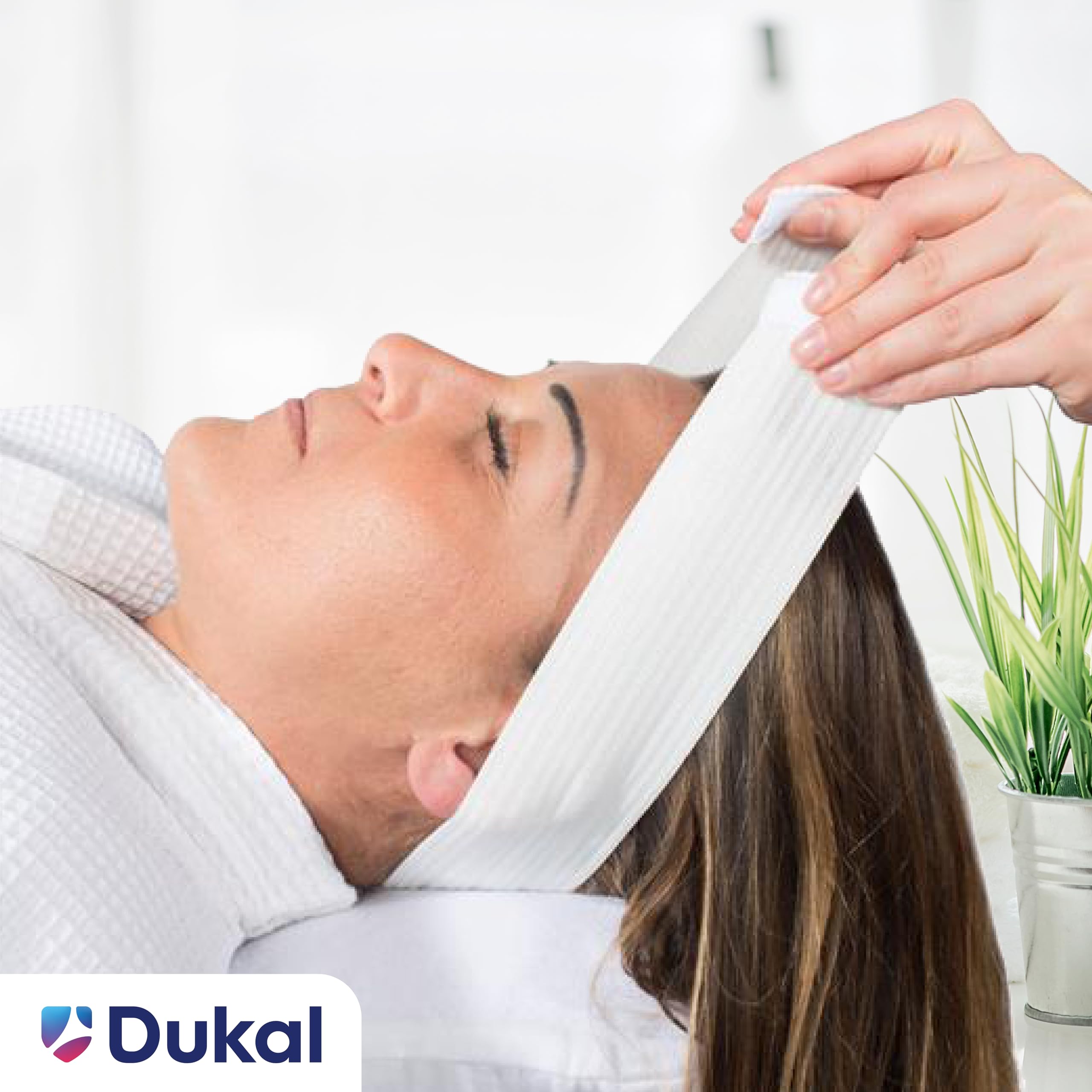 Dukal Disposable Stretchable Headband with Closure – 48 Count