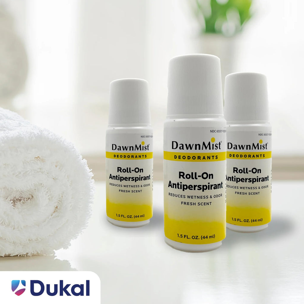 DawnMist Dukal RD15 Roll-On Antiperspirant & Deodorant – Fresh Scent, Travel Size, 1.5oz, 12 Pack