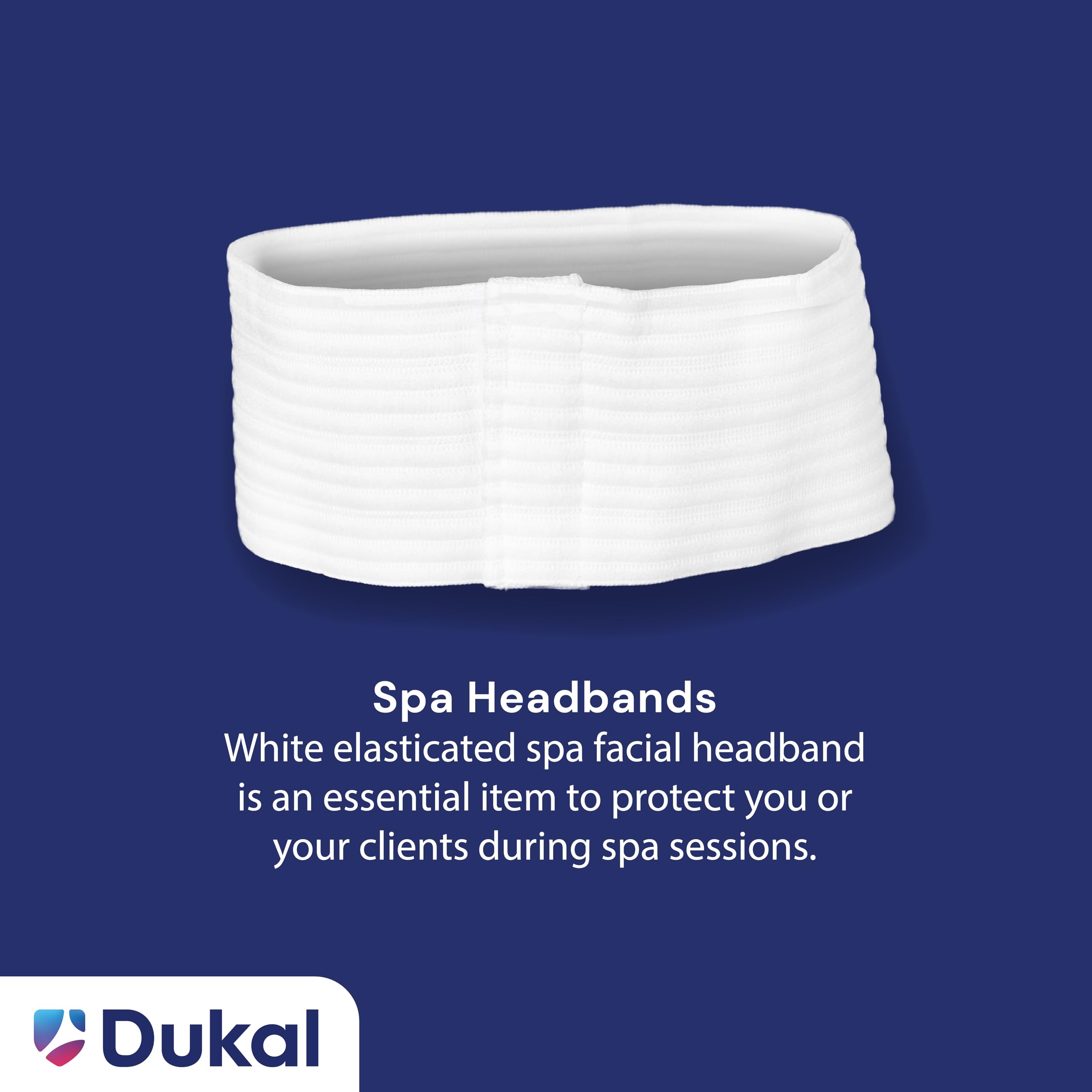 Dukal Disposable Stretchable Headband with Closure – 48 Count