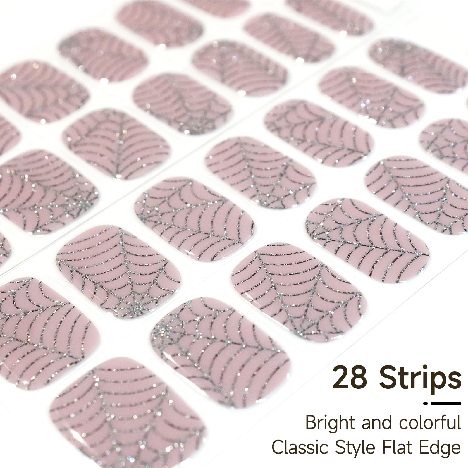 DUKASOU Semi Cured Gel Nail Strips, 28 Pcs — Salon-Quality DIY Nails at Home