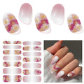 DUKASOU Semi Cured Gel Nail Strips – Spring Blossoms (28 Pcs) | DIY Nails, Salon-Quality UV Stickers