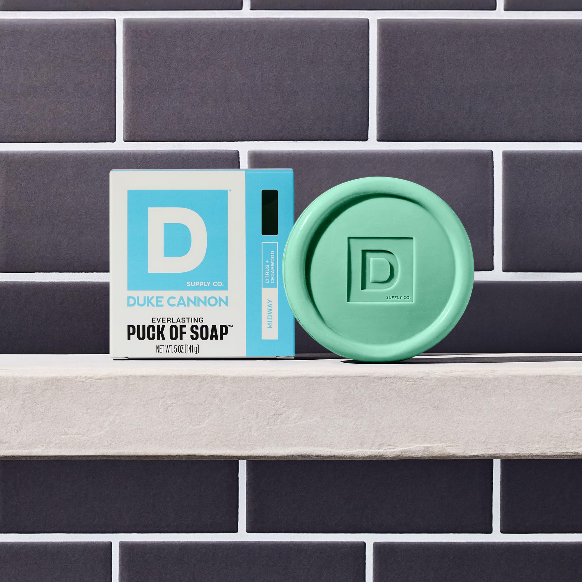 Duke Cannon Bar Soap Puck Bundle – Midway & Buck Moon, 4-Pack, 5 oz