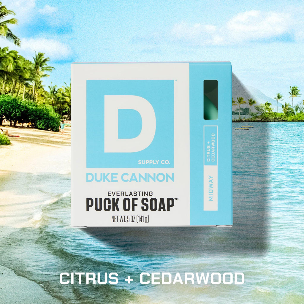 Duke Cannon Bar Soap Puck Bundle – Midway & Buck Moon, 4-Pack, 5 oz