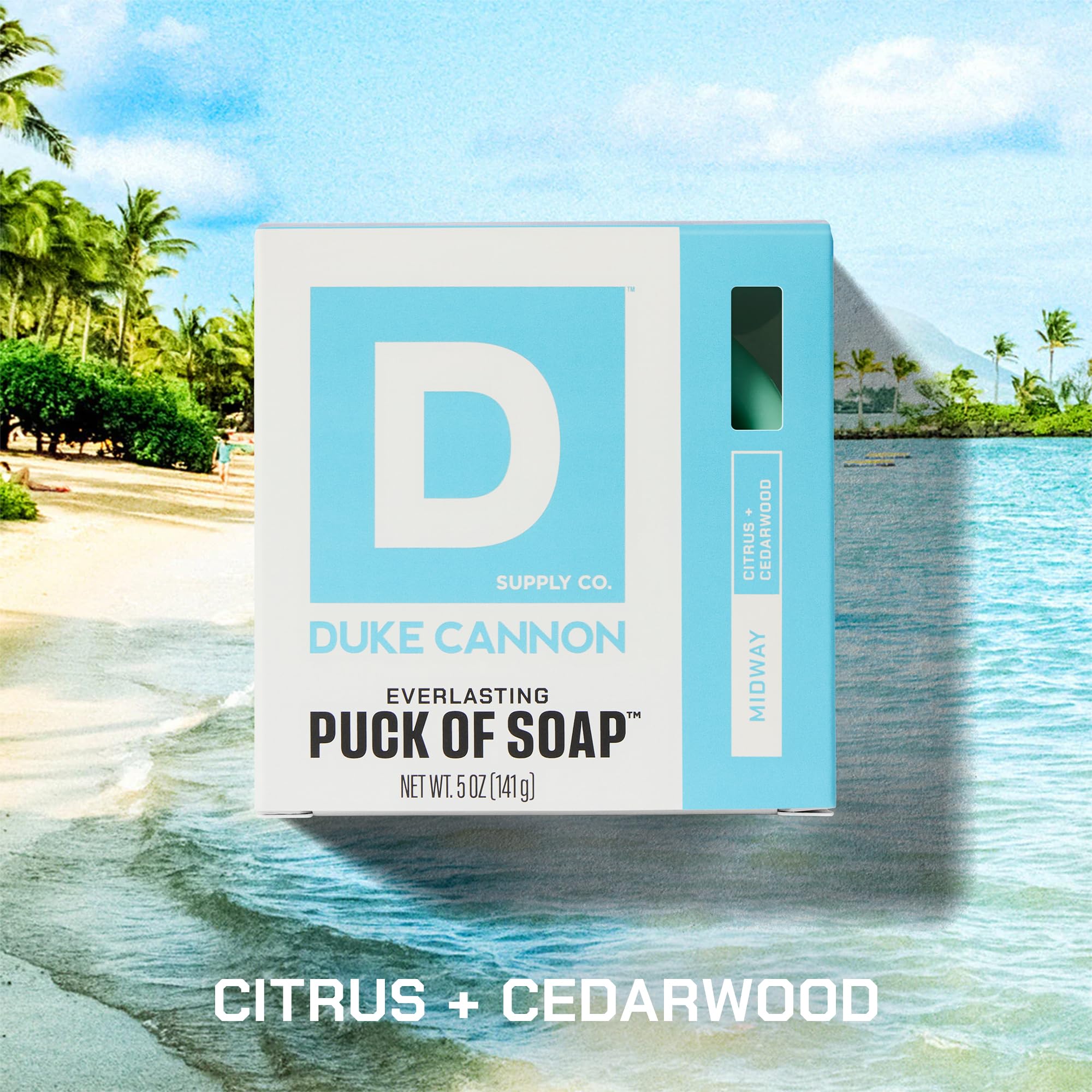 Duke Cannon Bar Soap Puck Bundle – Midway & Buck Moon, 4-Pack, 5 oz