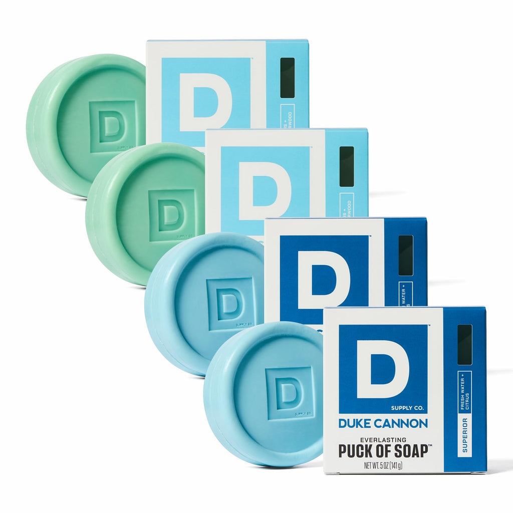 Duke Cannon Bar Soap Puck Bundle – Midway & Buck Moon, 4-Pack, 5 oz
