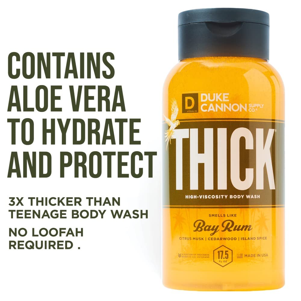 Duke Cannon Bay Rum Bender Bundle – Thick Body Wash, Big Soap Brick & Solid Cologne