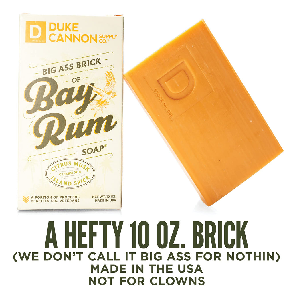 Duke Cannon Bay Rum Bender Bundle – Thick Body Wash, Big Soap Brick & Solid Cologne