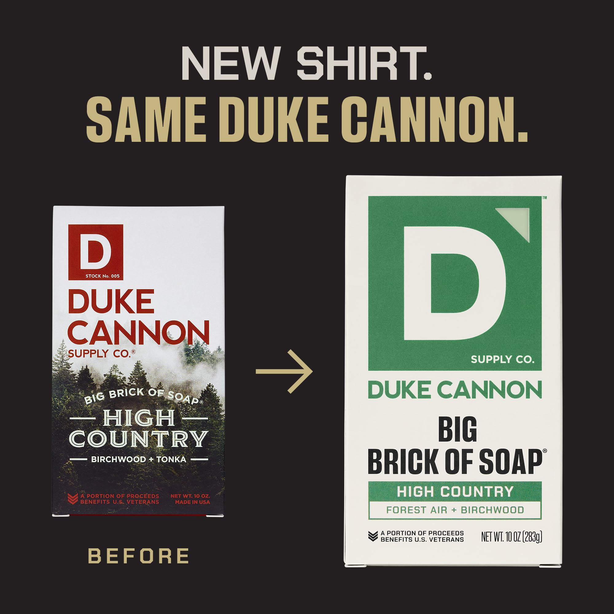 Duke Cannon Big Brick of Soap 6-Pack – High Country, Heavy-Duty 10 oz for Men