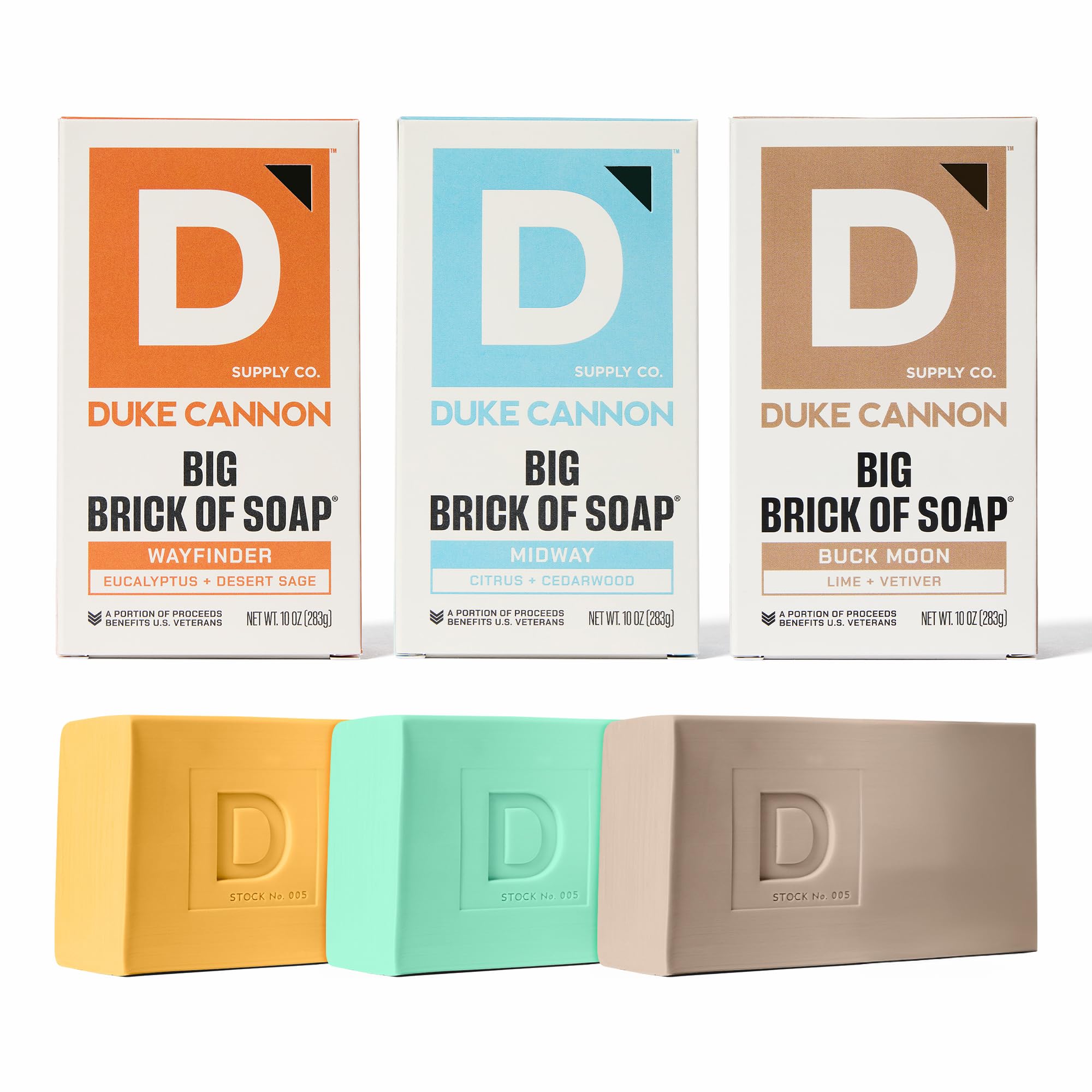 Duke Cannon Big Brick Soap for Men – 3-Pack, 10 oz Each | Triple Milled, Long-Lasting