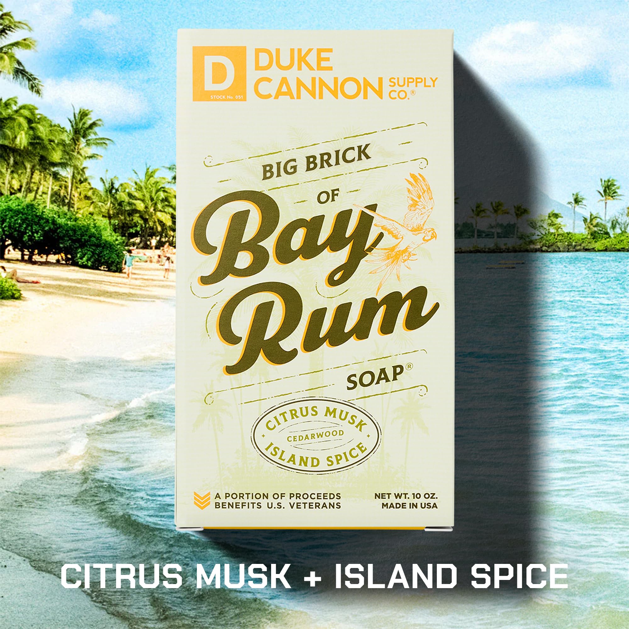 Duke Cannon Big Brick Soap for Men – Bay Rum, Citrus Musk & Cedarwood, 3-Pack 10 oz