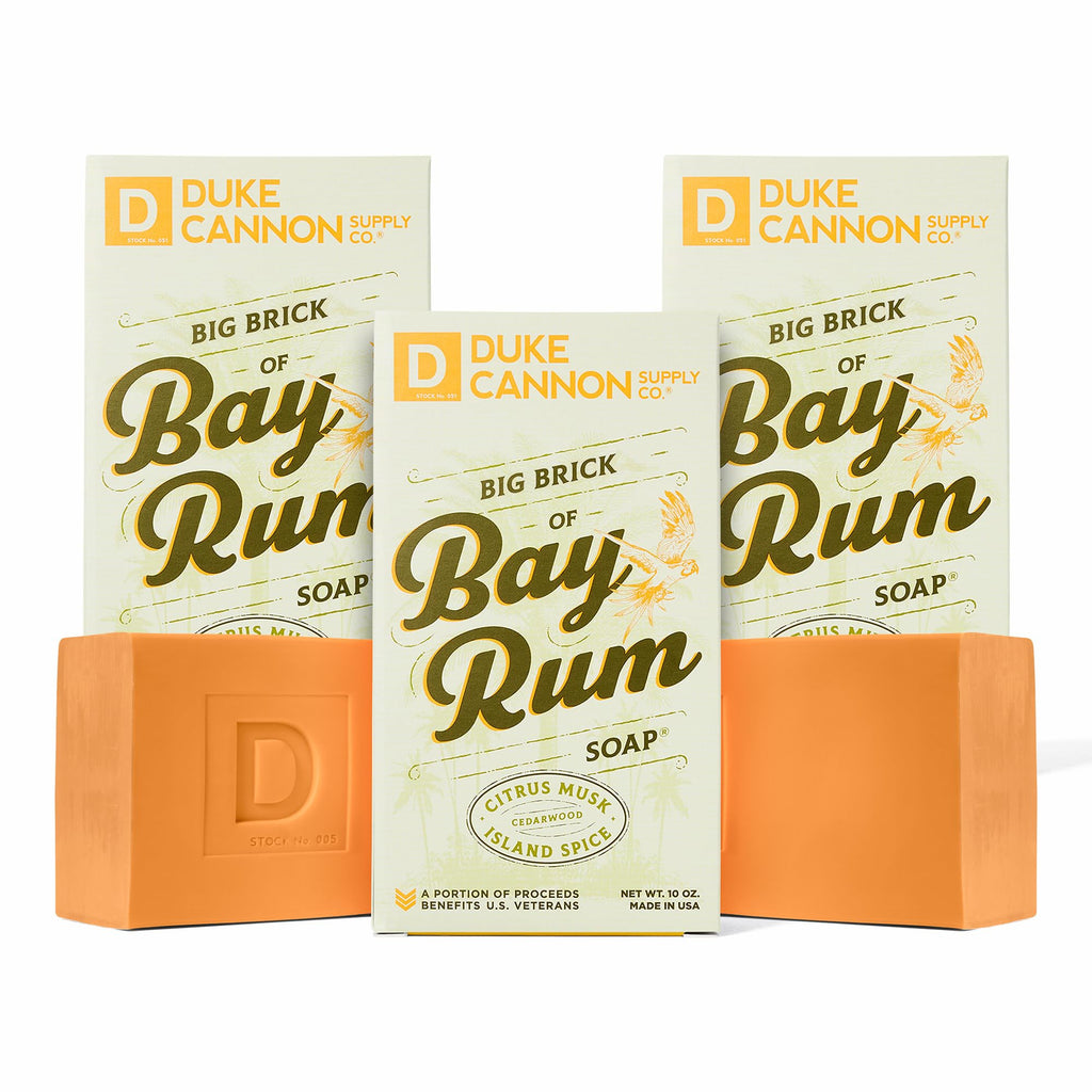 Duke Cannon Big Brick Soap for Men – Bay Rum, Citrus Musk & Cedarwood, 3-Pack 10 oz