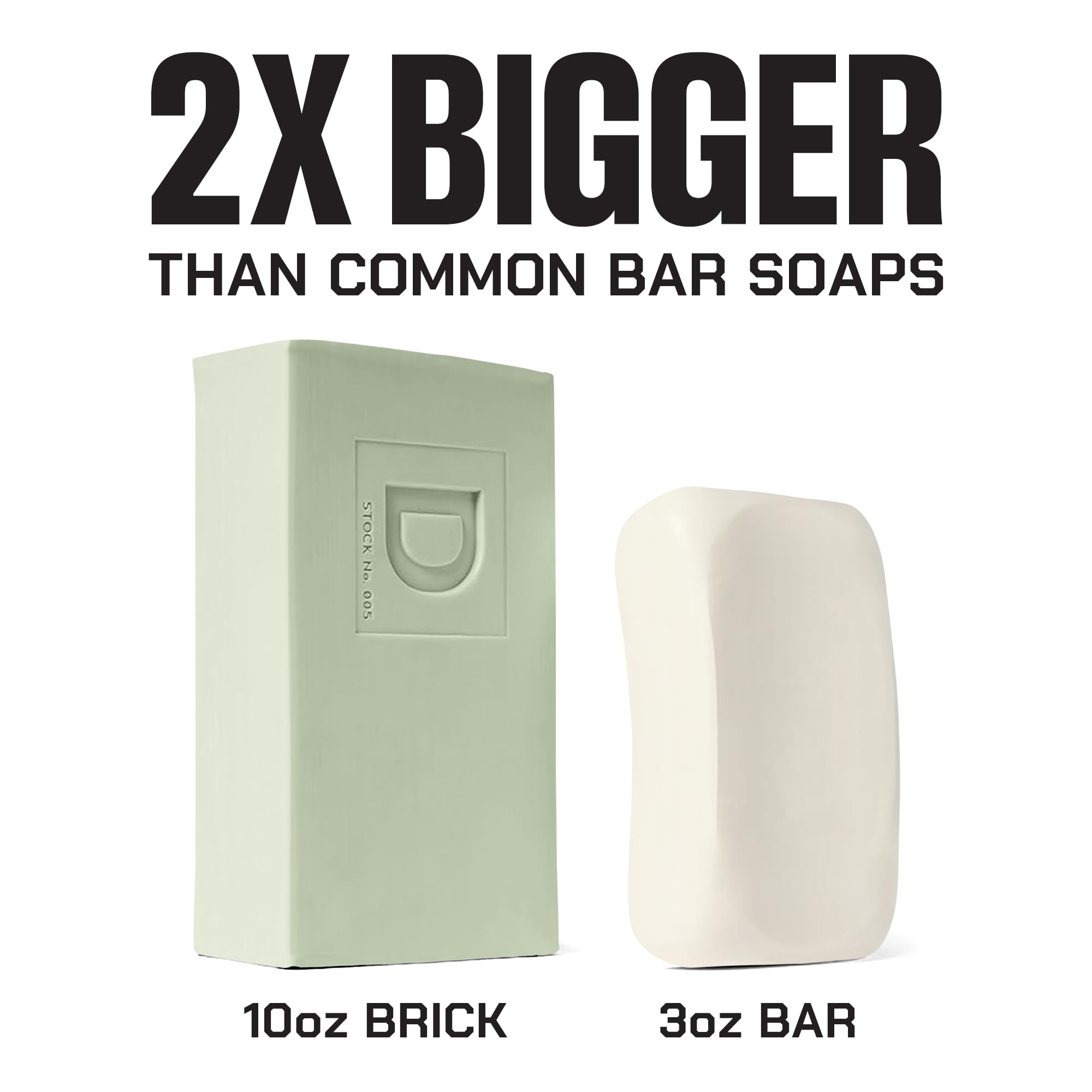 Duke Cannon Big Brick of Soap 6-Pack – High Country, Heavy-Duty 10 oz for Men