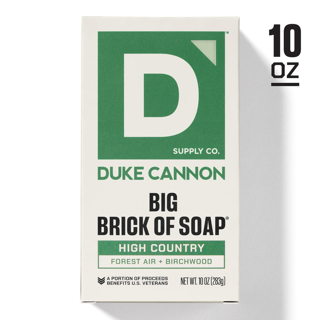 Duke Cannon Big Brick of Soap 6-Pack – High Country, Heavy-Duty 10 oz for Men