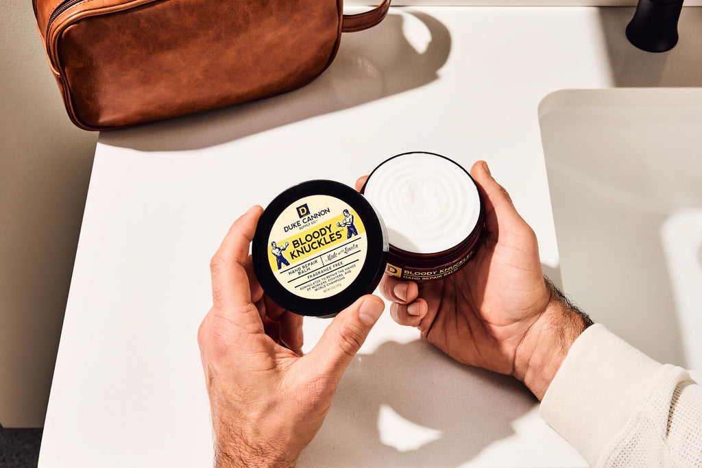 Duke Cannon Bloody Knuckles Hand Repair Balm 3-Pack – Unscented 5 oz Hand Cream for Workers, Fighters & Athletes