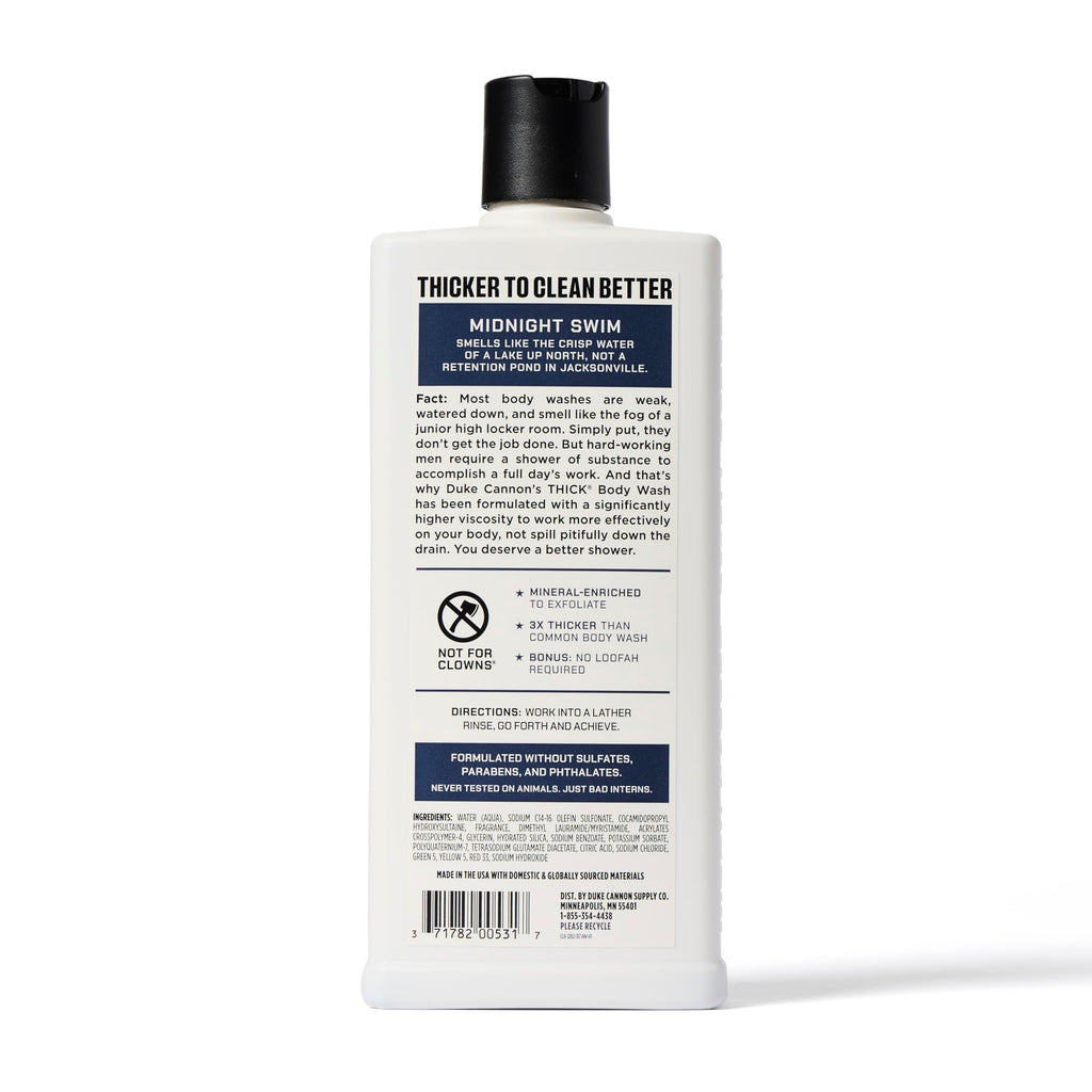 Duke Cannon Thick High Viscosity Body Wash – 3X Thicker, 18oz (Sawtooth, Midnight Swim & Bourbon)