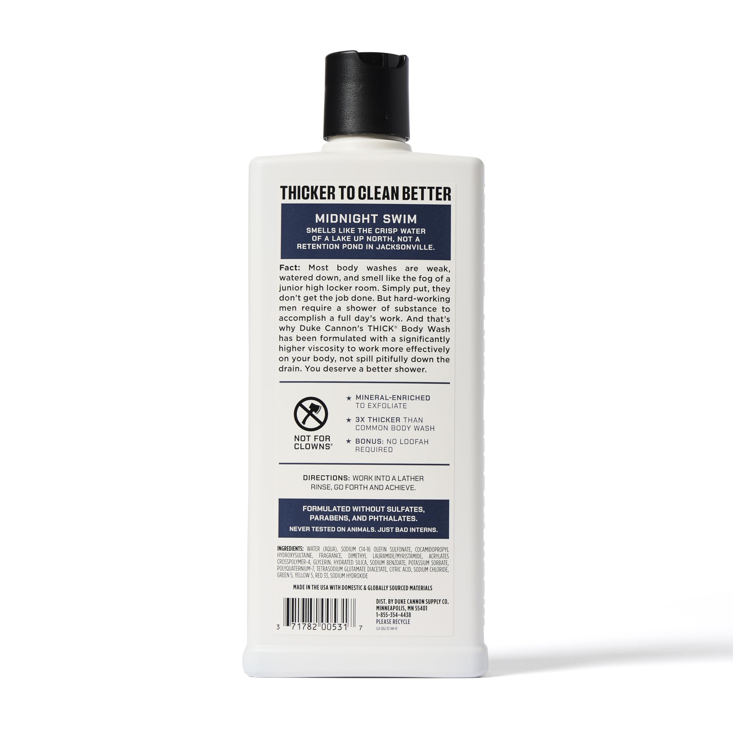 Duke Cannon Thick High Viscosity Body Wash – 3X Thicker, 18oz (Sawtooth, Midnight Swim & Bourbon)