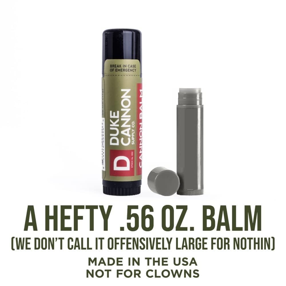 Duke Cannon Cannon Lip Balm 140° & Tactical Lip Protectant Bundle – SPF 30 & SPF 15 (Blood Orange Mint & Fresh Mint), 4-Pack