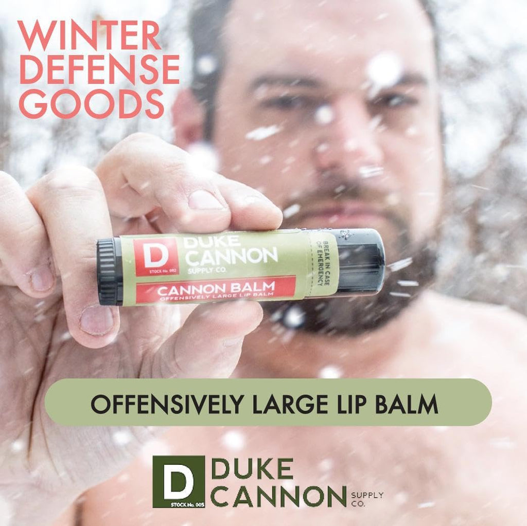 Duke Cannon Cannon Lip Balm 140° & Tactical Lip Protectant Bundle – SPF 30 & SPF 15 (Blood Orange Mint & Fresh Mint), 4-Pack