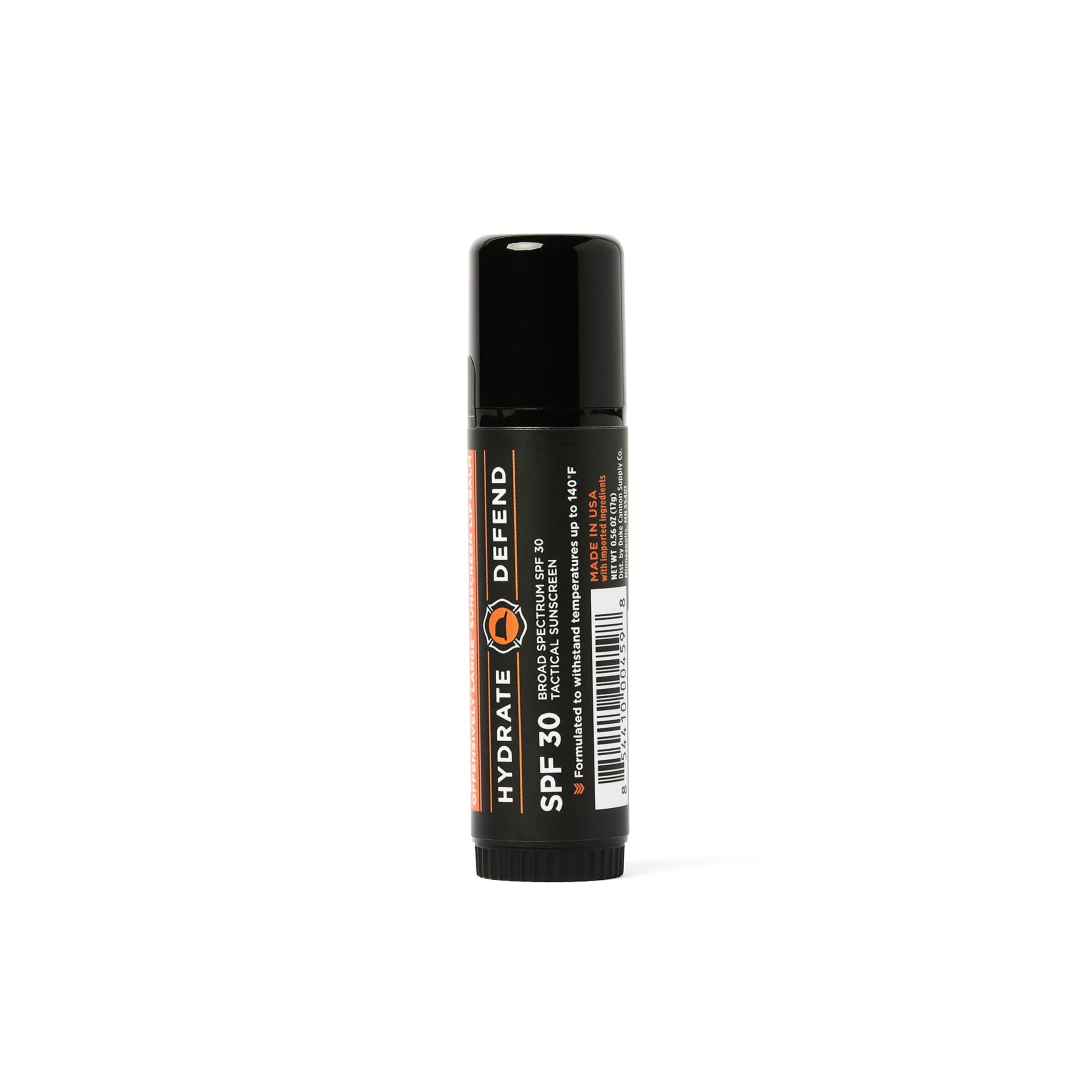 Duke Cannon Cannon Lip Balm 140° & Tactical Lip Protectant Bundle – SPF 30 & SPF 15 (Blood Orange Mint & Fresh Mint), 4-Pack