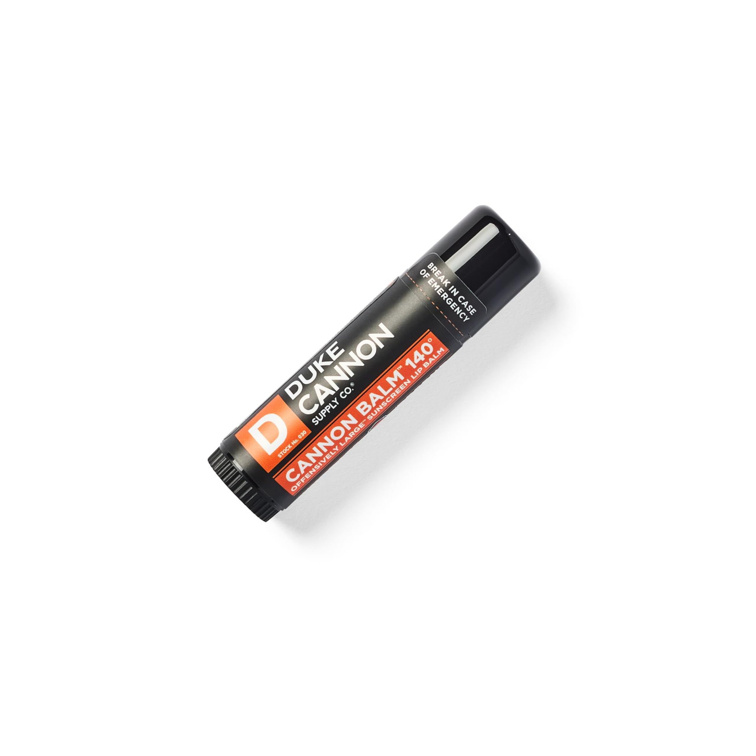 Duke Cannon Cannon Lip Balm 140° & Tactical Lip Protectant Bundle – SPF 30 & SPF 15 (Blood Orange Mint & Fresh Mint), 4-Pack