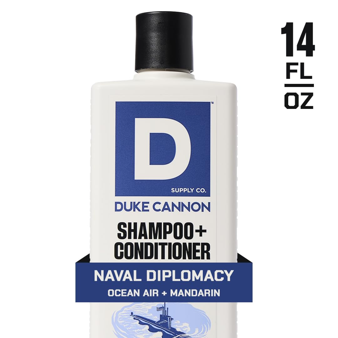 Duke Cannon Shampoo & Conditioner 3-Pack – Sawtooth, Midnight Swim, Naval Diplomacy | Sulfate-Free, Natural Ingredients (14 oz each)