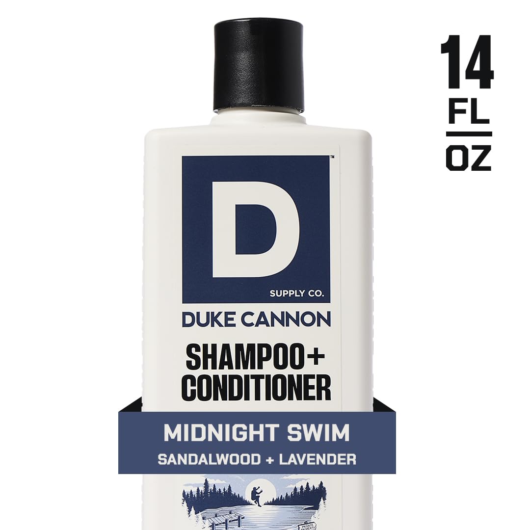 Duke Cannon Shampoo & Conditioner 3-Pack – Sawtooth, Midnight Swim, Naval Diplomacy | Sulfate-Free, Natural Ingredients (14 oz each)