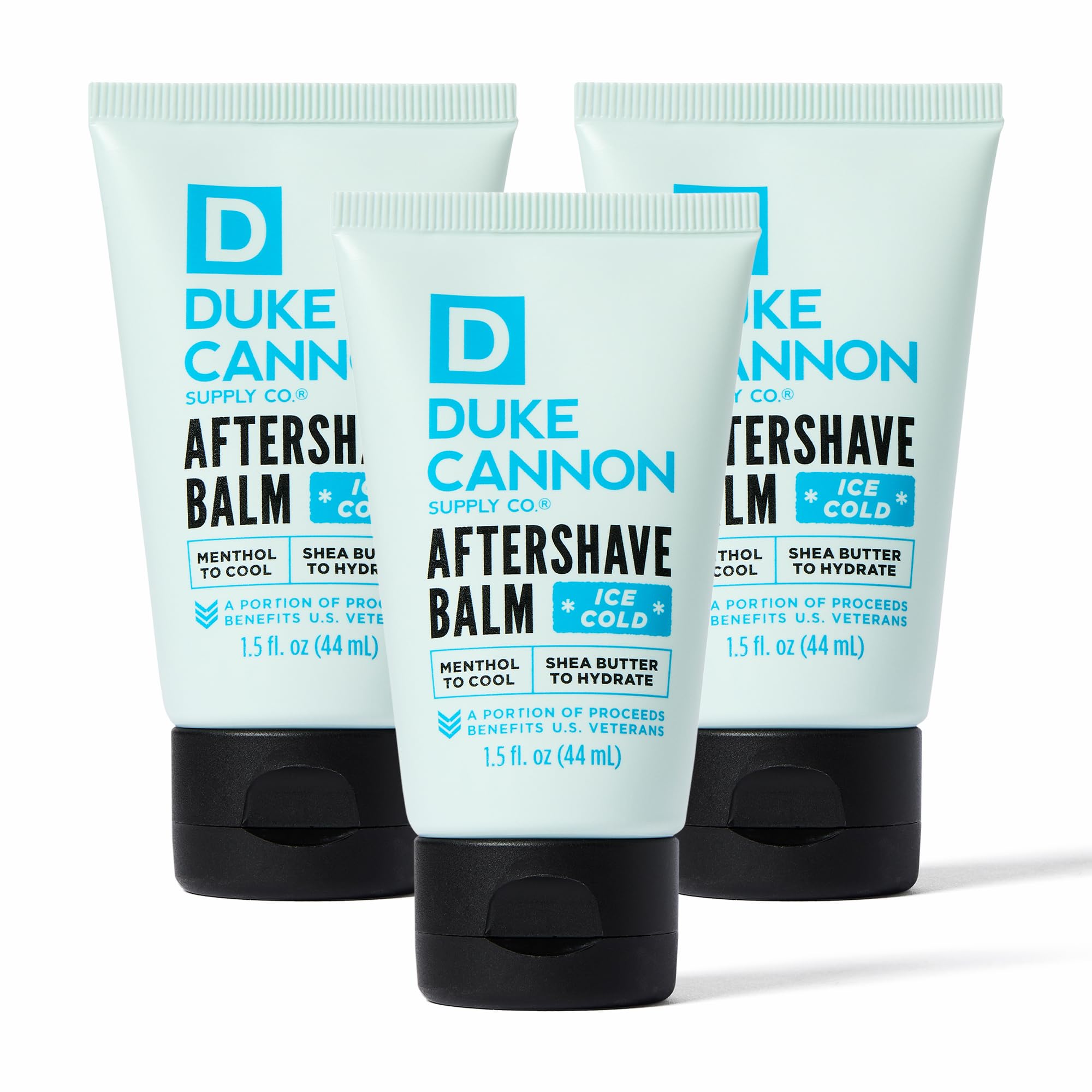 Duke Cannon Cooling After-Shave Balm for Men, 3-Pack – Alcohol-Free, Menthol Cooling, Aloe & Shea