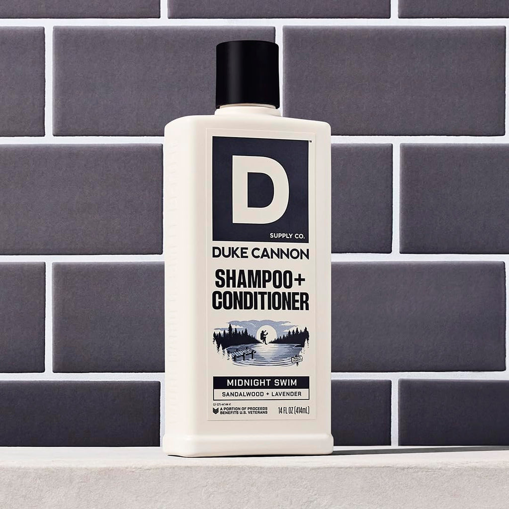 Duke Cannon Supply Co. 2-in-1 Hair Wash - Tea Tree & Midnight Swim - 14 oz 2-Pack