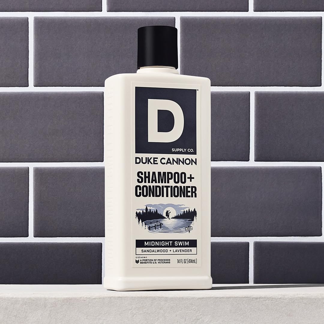 Duke Cannon Supply Co. 2-in-1 Hair Wash - Tea Tree & Midnight Swim - 14 oz 2-Pack
