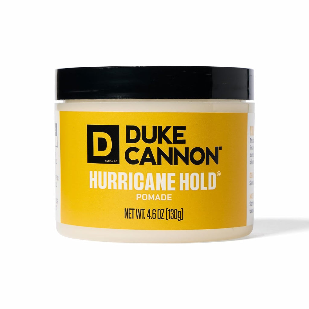 Duke Cannon Hurricane Hold Pomade – Extra Strong, No Shine, Water-Based, 4.6 oz