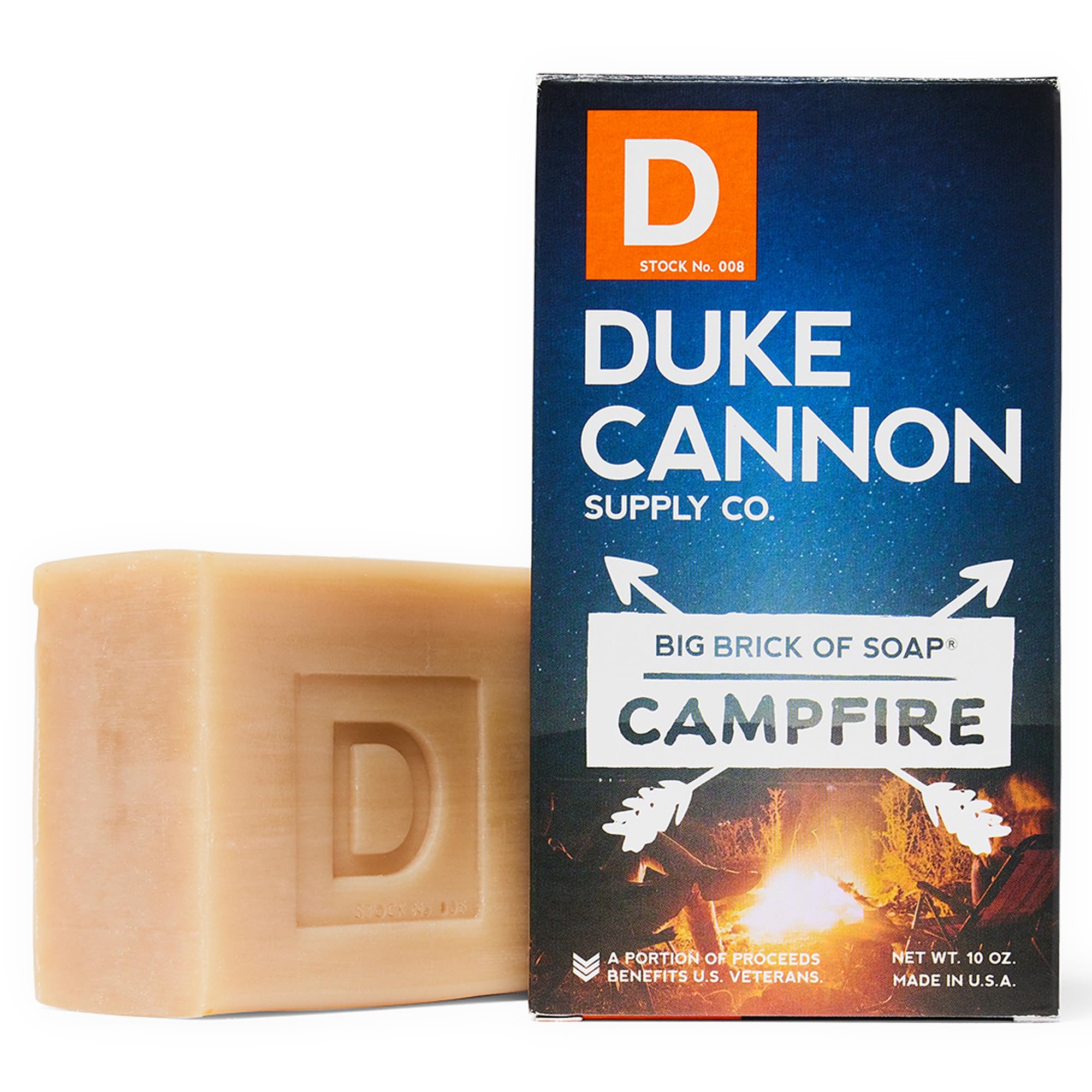 Duke Cannon Big Brick Campfire Soap – 10 oz Triple Milled Bar (6 Pack)