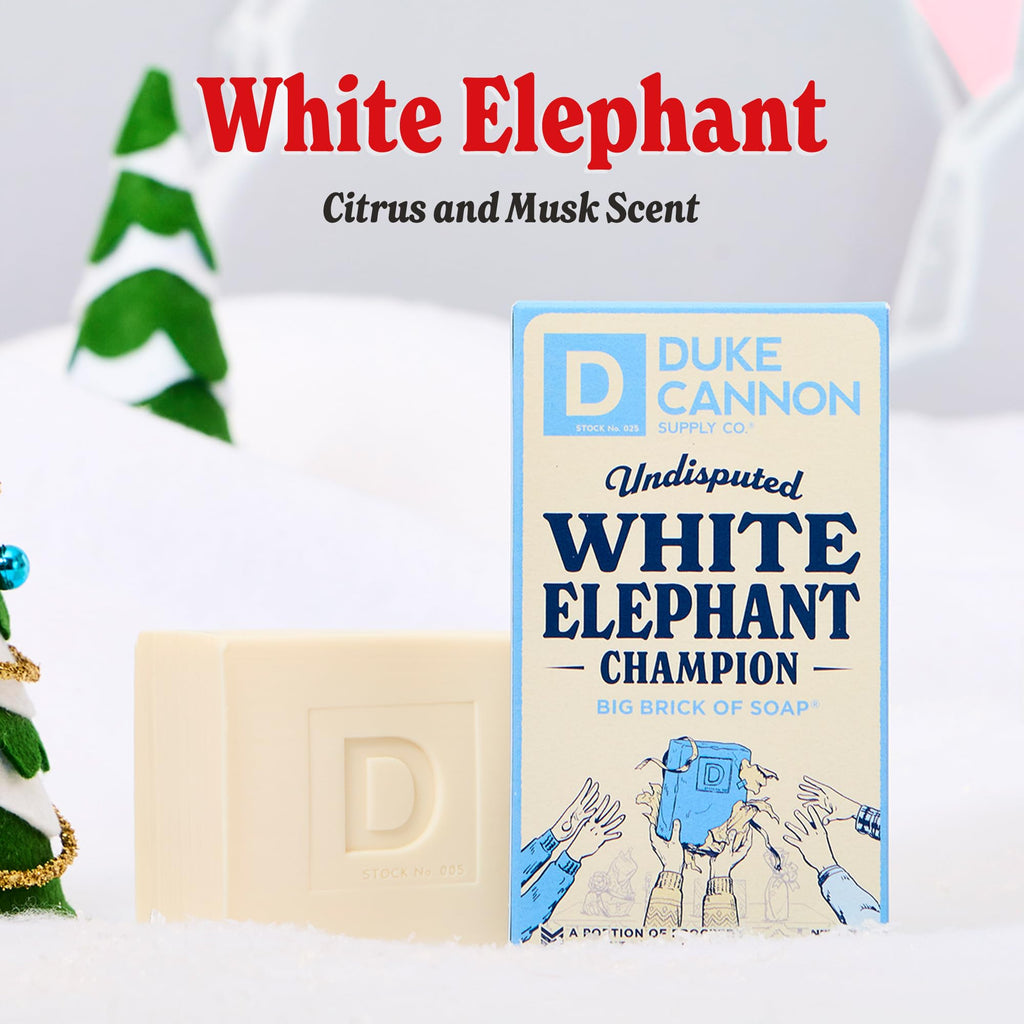Duke Cannon 3-Pack Big Brick Soap for Men – Coal, Santa's Pipe Smoke, Peppermint Bark (10 oz each)