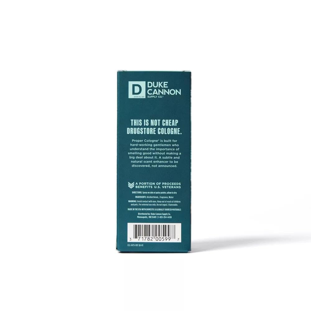 Duke Cannon Proper Cologne Seawolf | Driftwood & Coastal Air – Subtle, Long-Lasting Men’s Eau de Parfum 1.7 fl oz