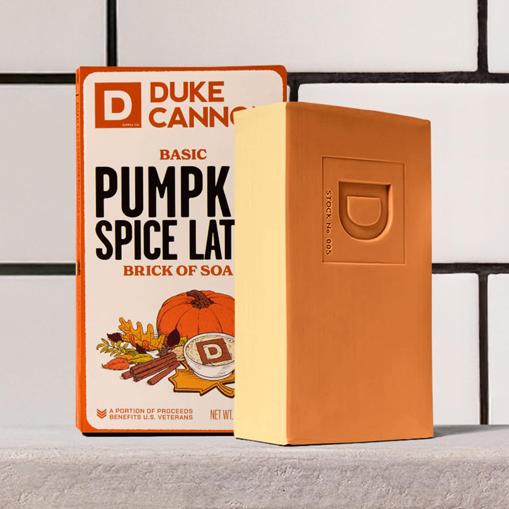 Duke Cannon Pumpkin Spice Latte Bar Soap 3-Pack – Limited Edition 10 oz Big Brick, Masculine Fall Scent
