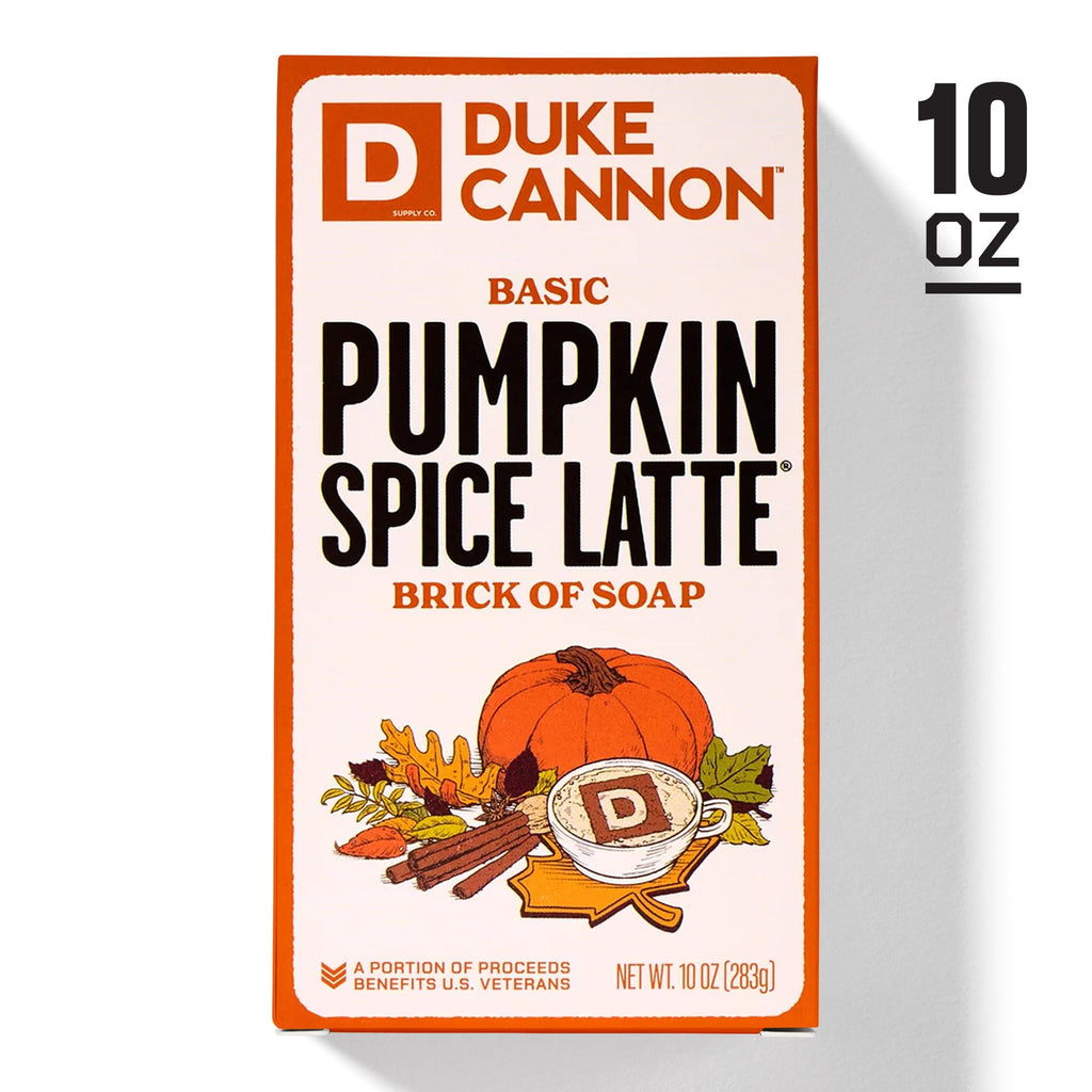 Duke Cannon Big Brick Pumpkin Spice Latte Soap – 10 oz for All Skin Types | Masculine Scent