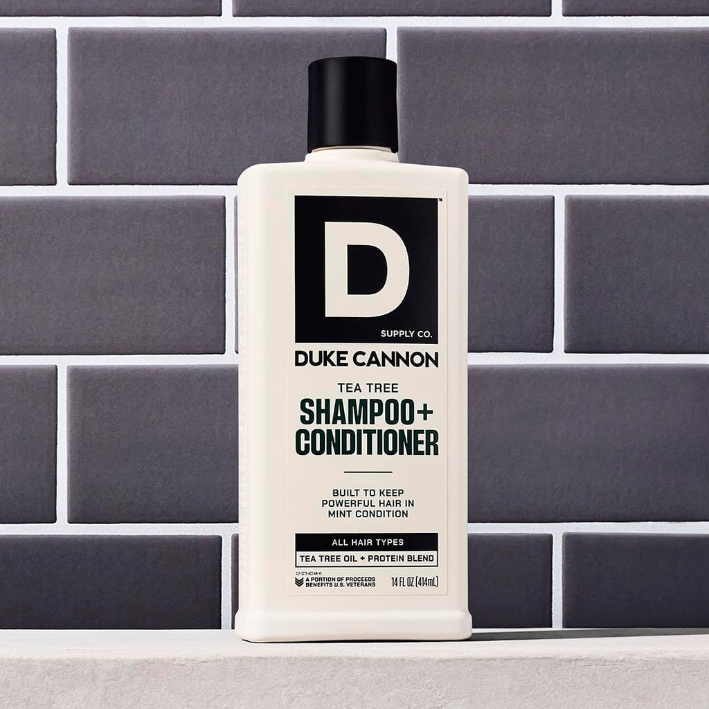 Duke Cannon Supply Co. 2-in-1 Hair Wash - Tea Tree & Midnight Swim - 14 oz 2-Pack