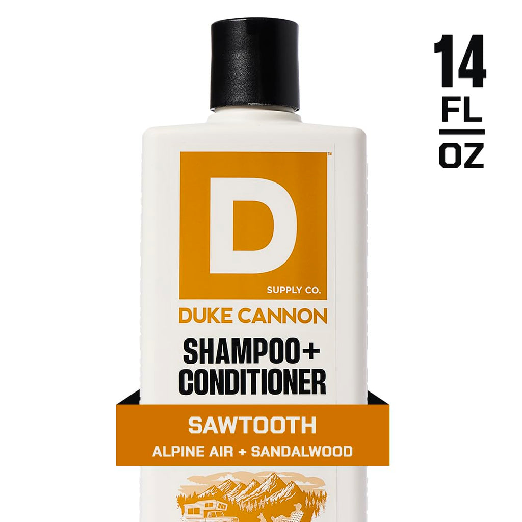 Duke Cannon Supply Co. 2-in-1 Hair Wash 3-Pack — Tea Tree, Sawtooth & Midnight Swim (14 oz each)