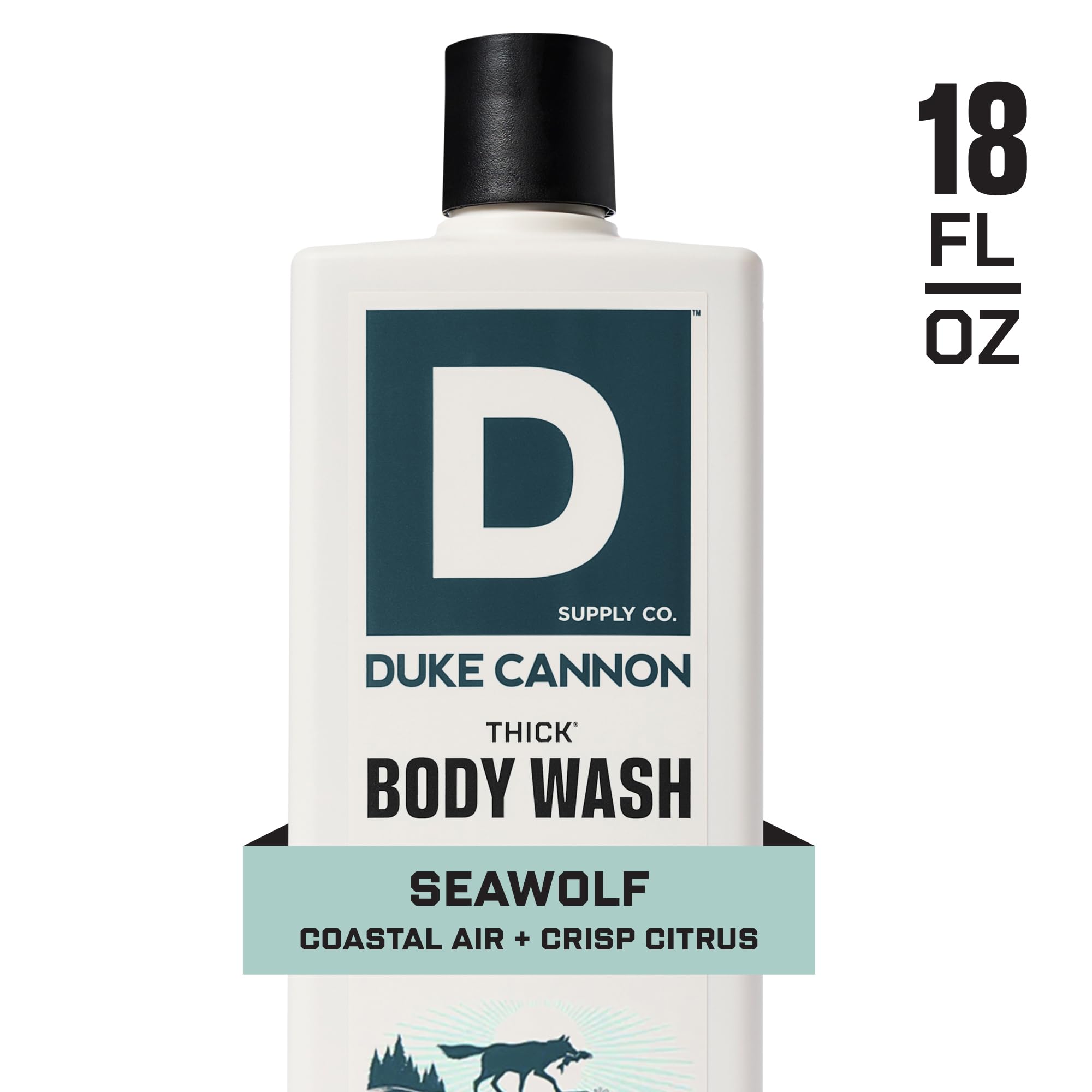 Duke Cannon Supply Co. Thick High Viscosity Body Wash – Seawolf 3 Pack (18 oz) | 3x Thicker, Plant-Based, Mineral-Enriched for Men