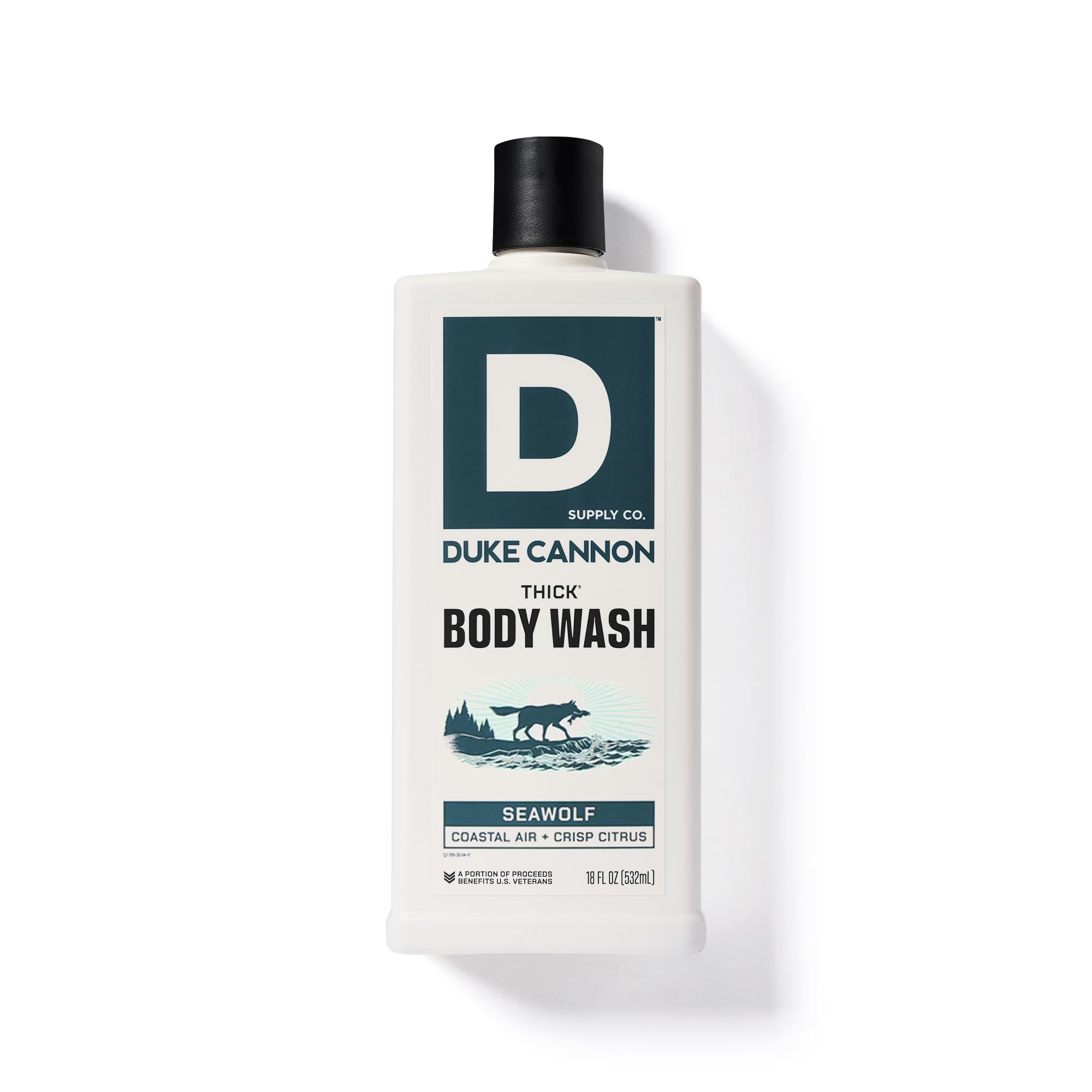 Duke Cannon Supply Co. Thick High Viscosity Body Wash – Seawolf 3 Pack (18 oz) | 3x Thicker, Plant-Based, Mineral-Enriched for Men