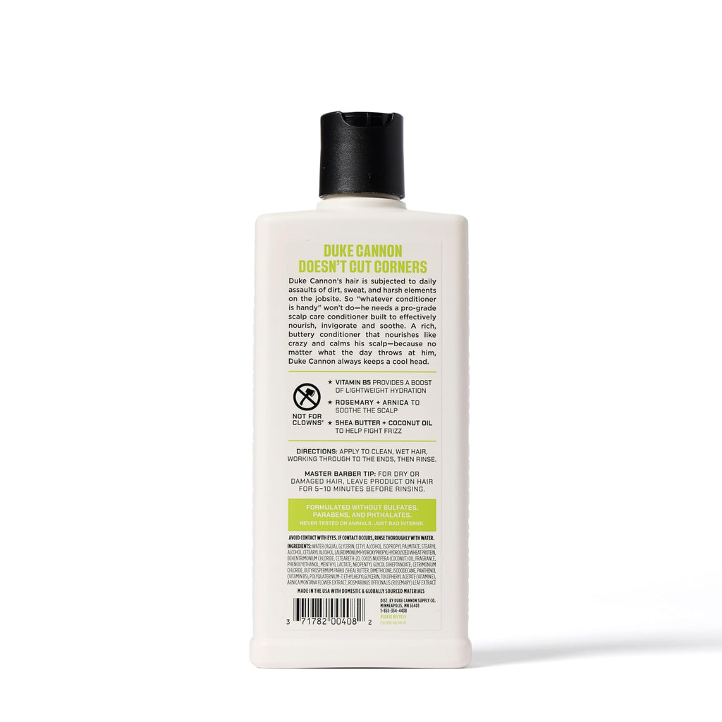 Duke Cannon Superior Grade Scalp Care Conditioner for Men, 14 oz – Vitamin B5 Hydration, Rosemary & Arnica