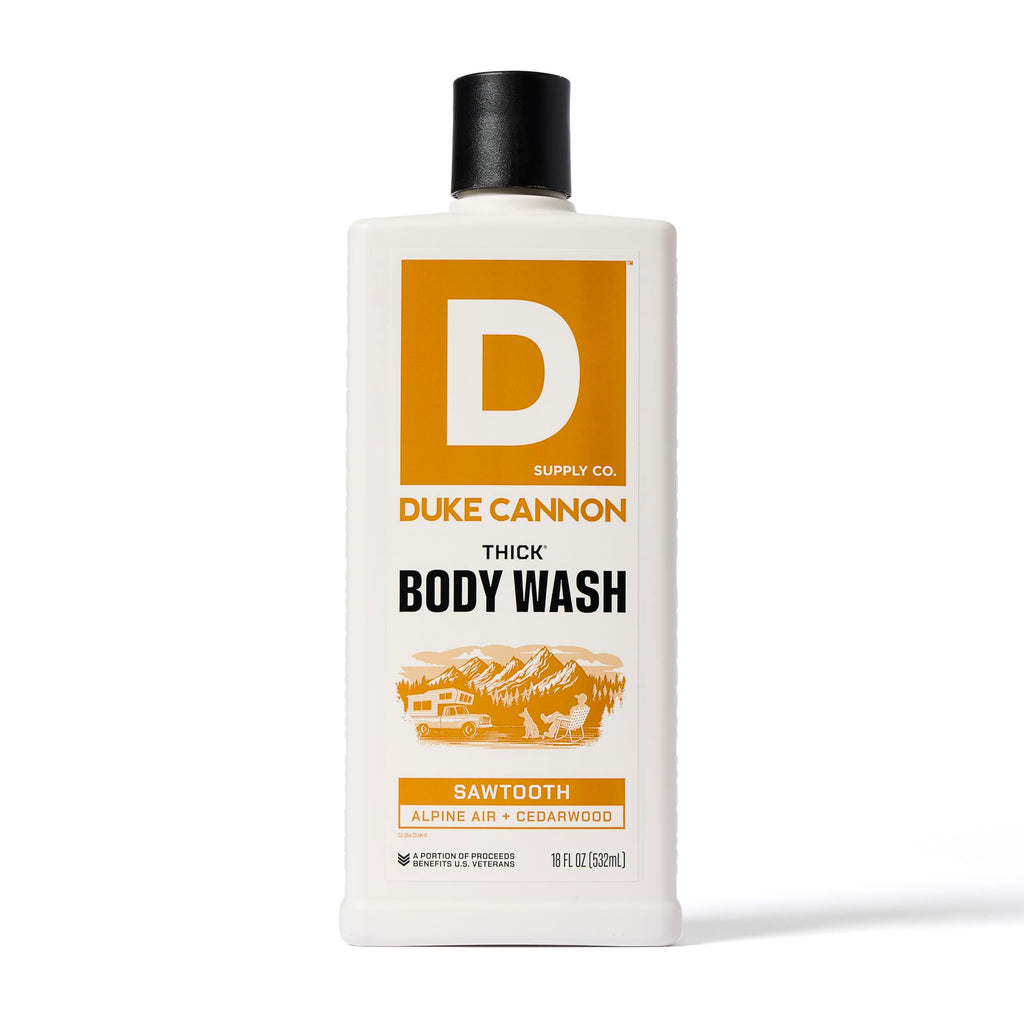 Duke Cannon Thick High Viscosity Body Wash – 3X Thicker, 18oz (Sawtooth, Midnight Swim & Bourbon)