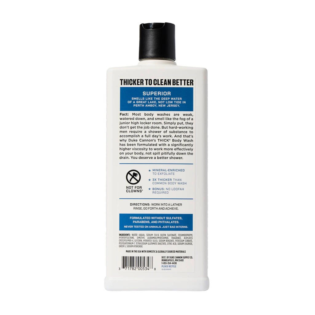 Duke Cannon THICK High-Viscosity Body Wash for Men 3-Pack – Naval Diplomacy, Midnight Swim, Superior
