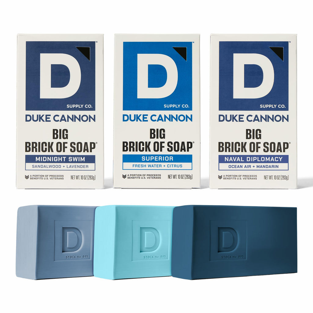 Duke Cannon Ultimate Freshness Soap 3-Pack: Midnight Swim, Superior & Naval Diplomacy (10 oz)
