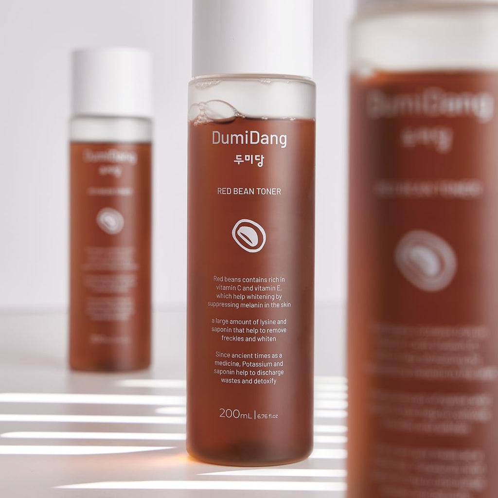 DumiDang Red Bean Essence Toner - Korean Vegan Fermented Red Bean Extract, Anti-Aging, 200mL